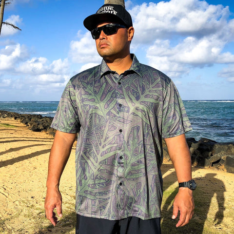 Born Hawaii Aloha Shirt CAMO LAUAE ALOHA SHIRT