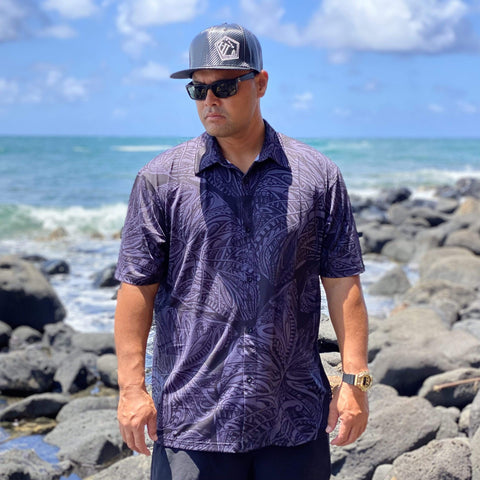 Born Hawaii Aloha Shirt KALO ALOHA SHIRT BLACK GREY