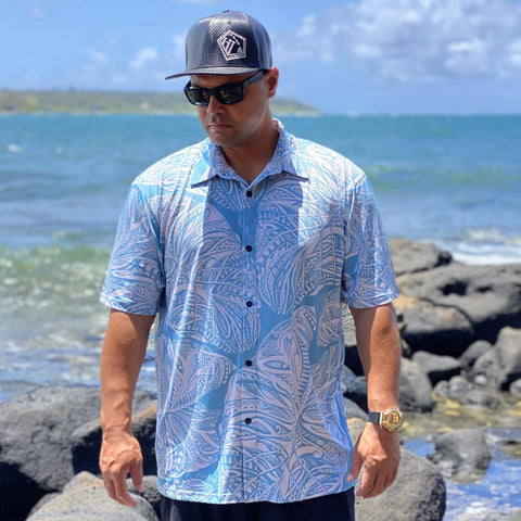 Born Hawaii Aloha Shirt KALO ALOHA SHIRT SEAFOAM