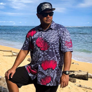 Born Hawaii Aloha Shirt LEHUA ALOHA SHIRT PINK