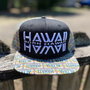 Born Hawaii Hat BHI 3D ALOHA DENIM SNAPBACK