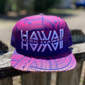 Born Hawaii Hat BHI 3D TRIPPY TRIBAL SNAPBACK