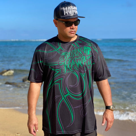 Born Hawaii Jersey INVADED JERSEY BLACK GREEN