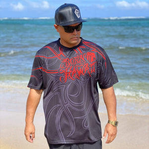 Born Hawaii Jersey INVADED JERSEY BLACK RED