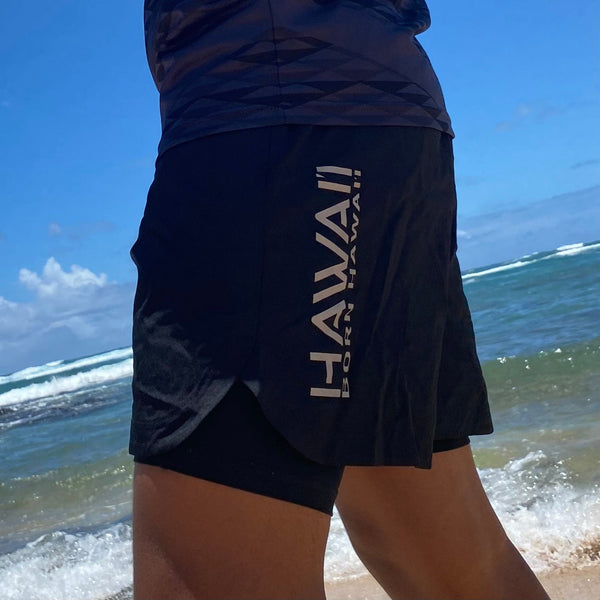 Born Hawaii Shorts BASIC ATHLETIC SHORTS BLACK