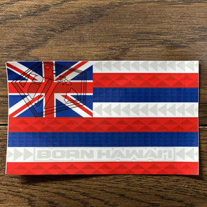 Born Hawaii Sticker HAWAIIAN HAWAIIAN FLAG STICKER