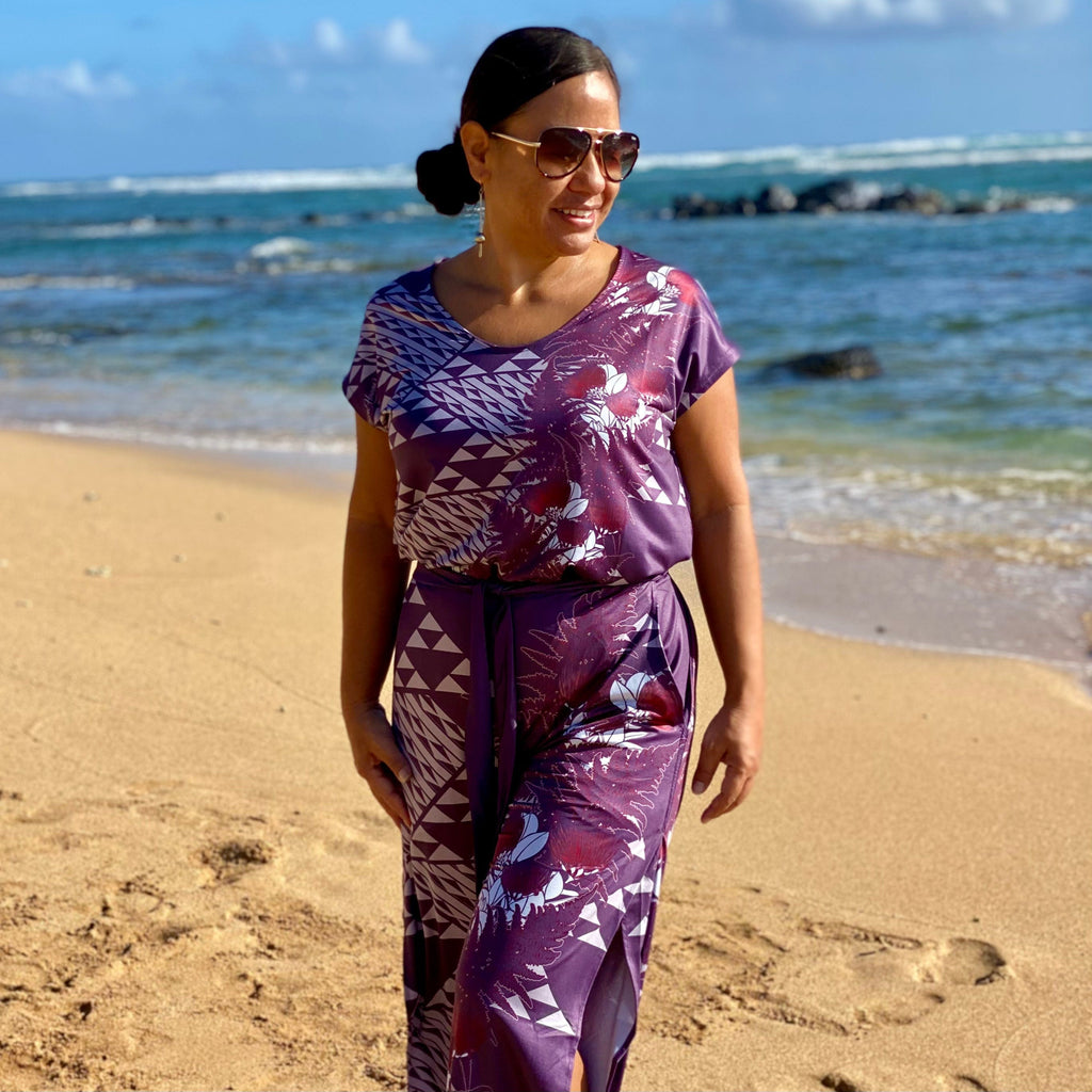 PAPAHI PALAZZO PANTS PURPLE – Born Hawaii