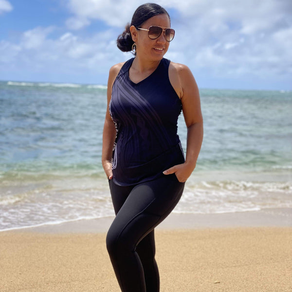 Born Hawaii Womens SOLID LEGGING BLACK